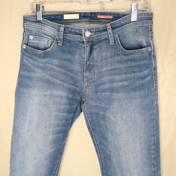 Pilcro Anthro Jeans Ankle Medium Wash Blue Lo Rise Distressed RN66170 Women's 27 - Picture 2 of 12